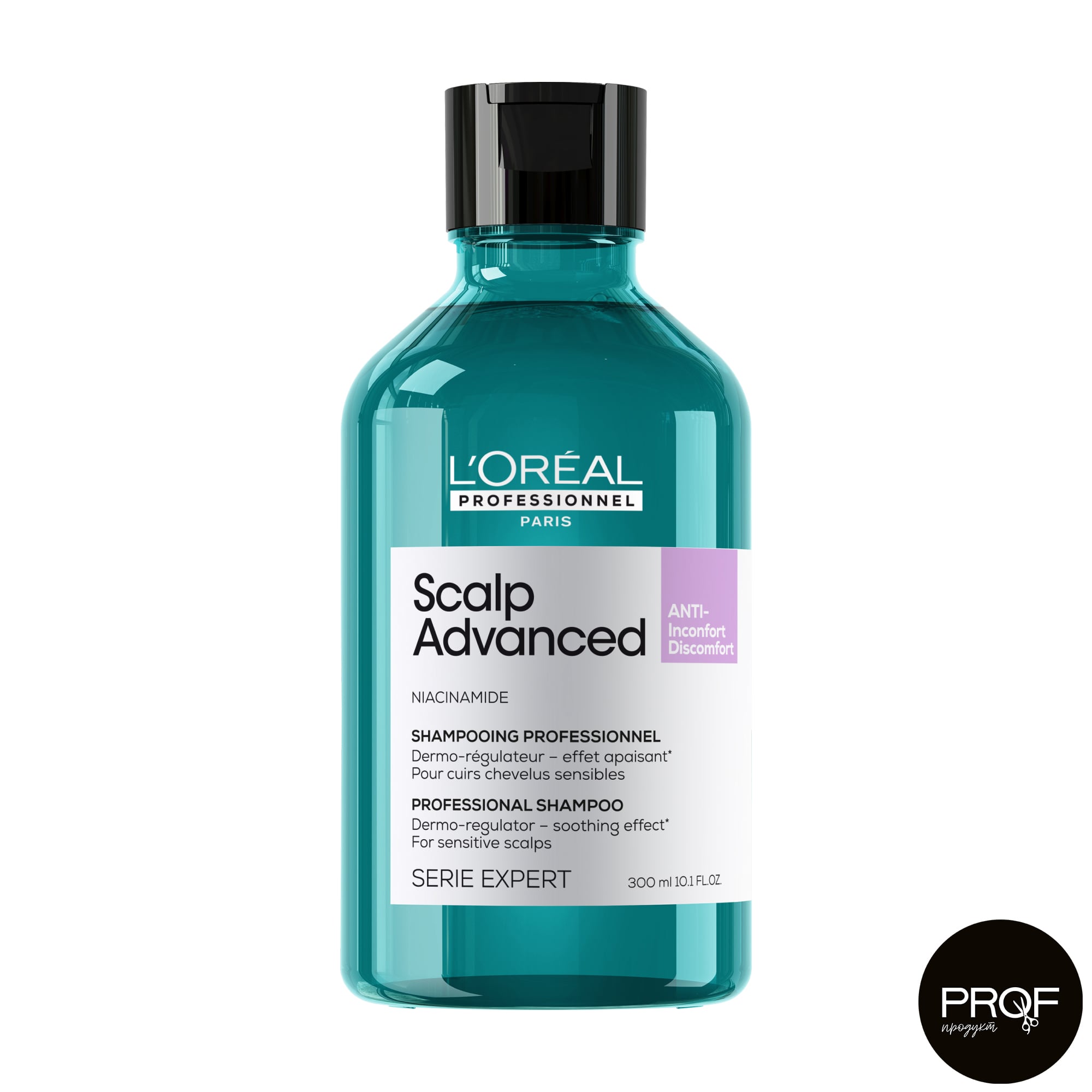 Дерморегулювальний шампунь L'Oreal Professionnel Scalp Advanced Professional Shampoo для чутливої шкіри голови, 300 мл